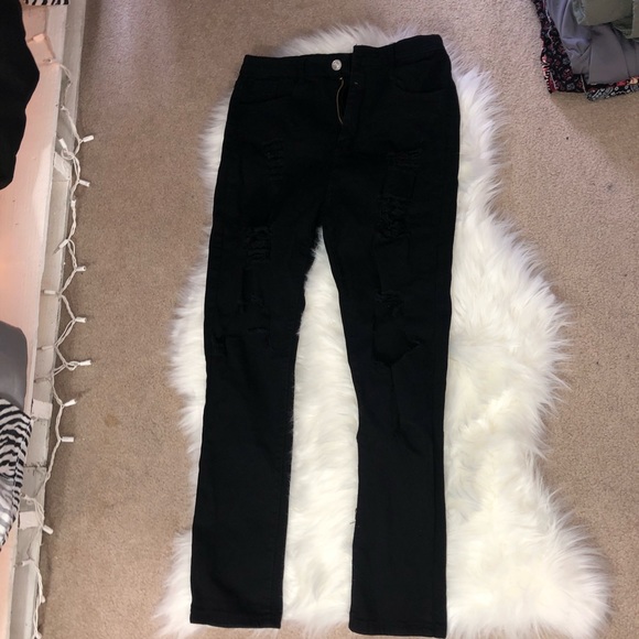 Black Ripped Jeans - Picture 3 of 3